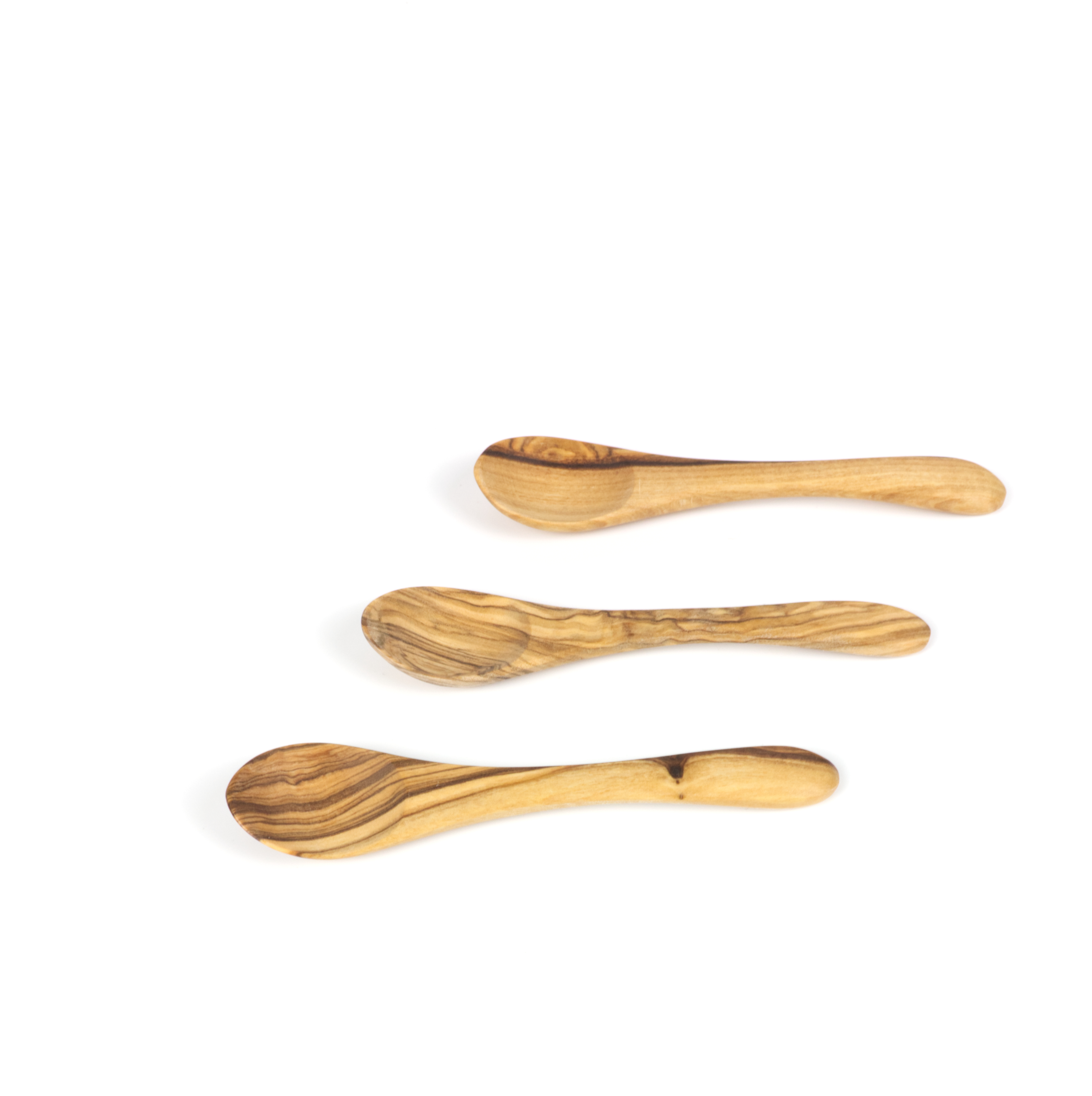 3er Set Mini-Löffel aus Olivemholz 